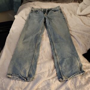 Zara Women's Flare Jeans in Light Blue